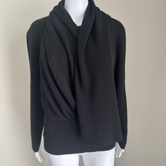 VTG Cache Made In Italy Merino Wool Long Wrap Sweater Size M - Picture 7 of 10